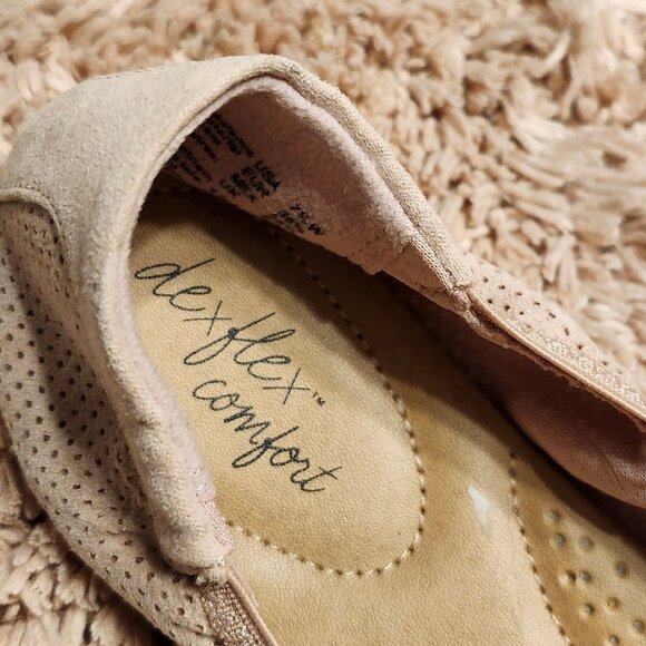 Dexflex Comfort Ballet Flats Pink Bow Detail Cushioned Slip On Shoes 7.5W - Picture 2 of 4